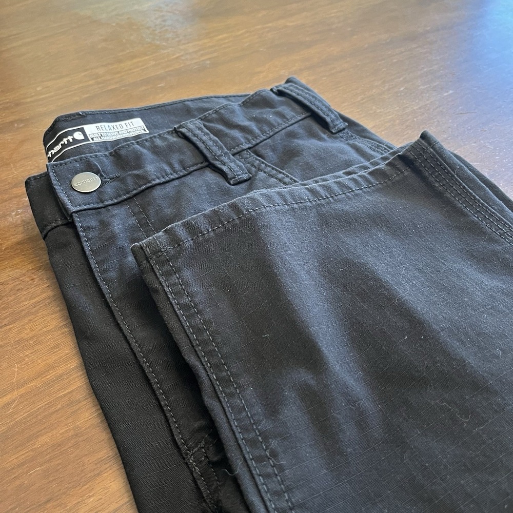 Carhartt Cargo Pants Men 30x32 Black Rugged Flex Ripstop Relaxed Fit BN5461-M